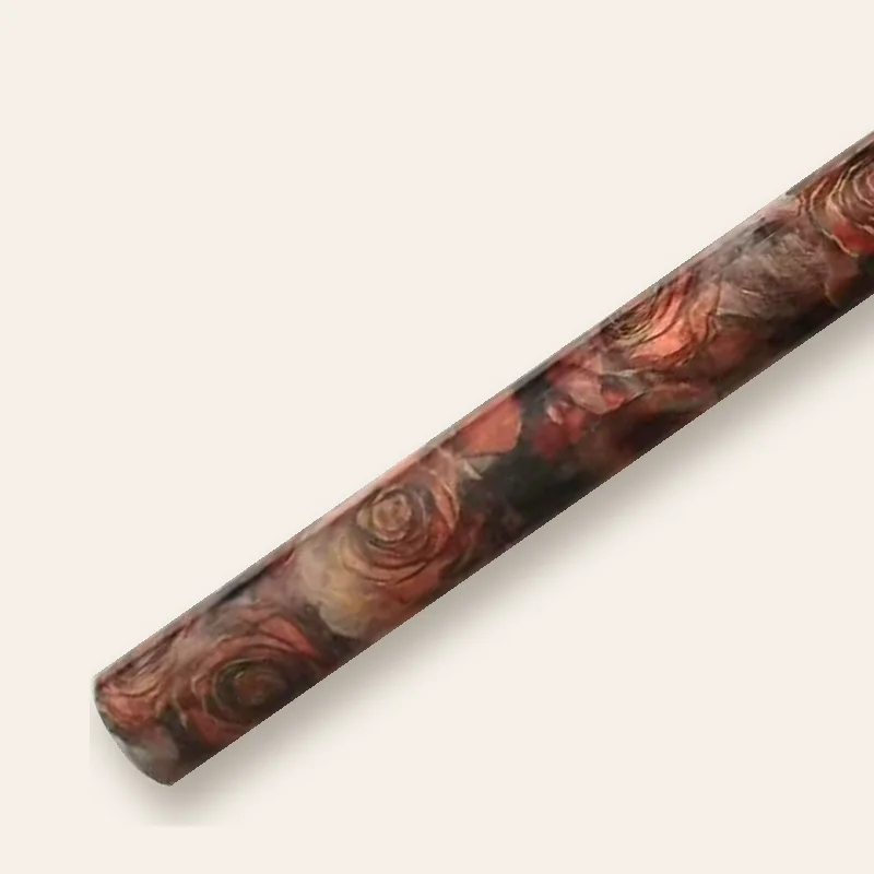 Bobina in decofibra Acquerello con rose rosse dipinte ad acquerello