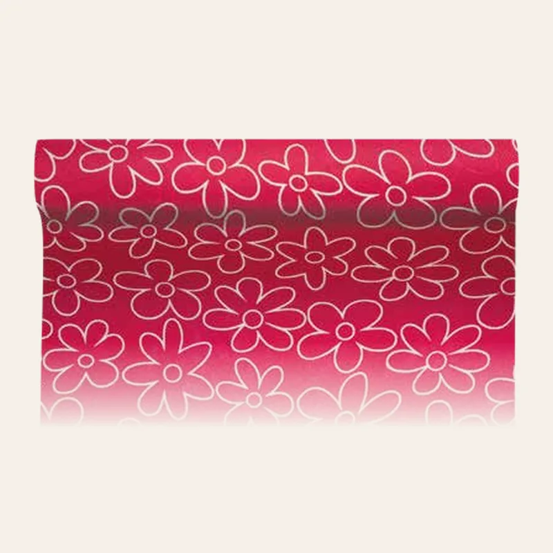 Bobina in TNT fantasia margherita, colore fucsia